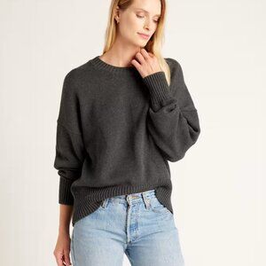 Quince 100% Organic Cotton Boyfriend Crew Sweater